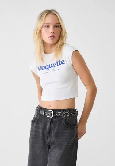 Футболка с принтом COQUETTE