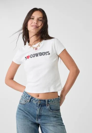 Футболка с принтом I LOVE COWBOYS