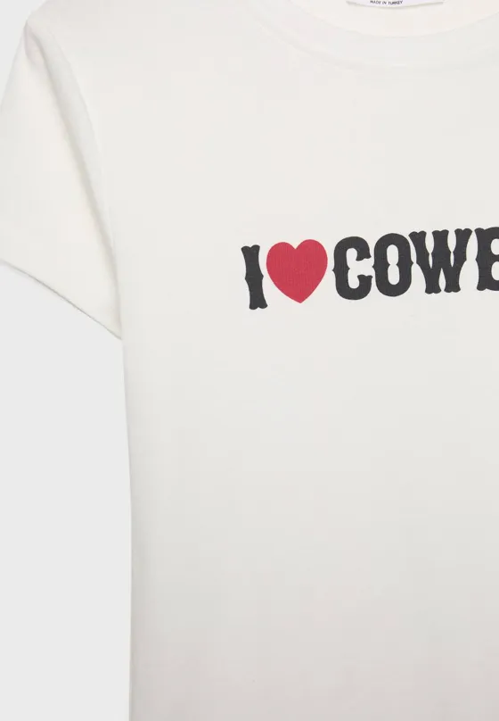 Футболка с принтом I love Cowboys