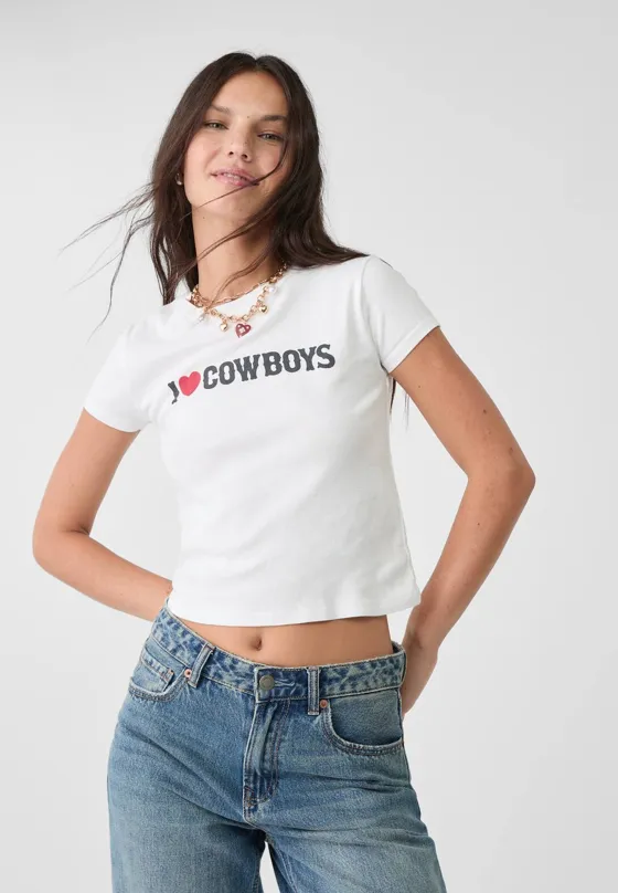 Футболка с принтом I love Cowboys