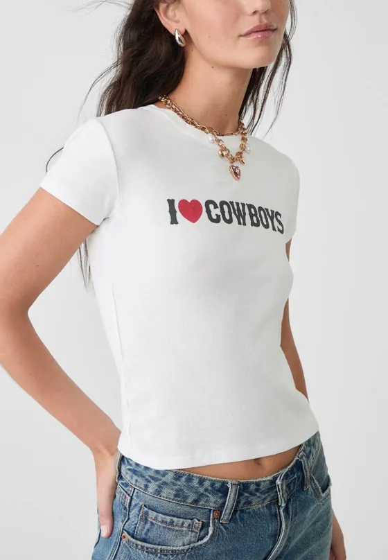 Футболка с принтом I love Cowboys